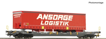 Roco 6600222 - H0 - Taschenwagen T5 Ansorge Logistik, HUPAC, Ep. VI